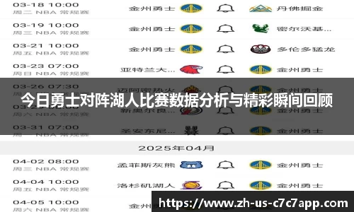 今日勇士对阵湖人比赛数据分析与精彩瞬间回顾